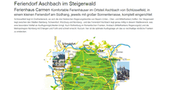 Desktop Screenshot of feriendorf-aschbach.de
